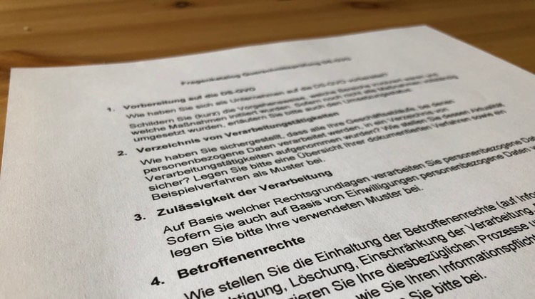 Hilfe: Datenschutz-Aufsichtsbehörde von Niedersachsen verschickt einen Fragebogen